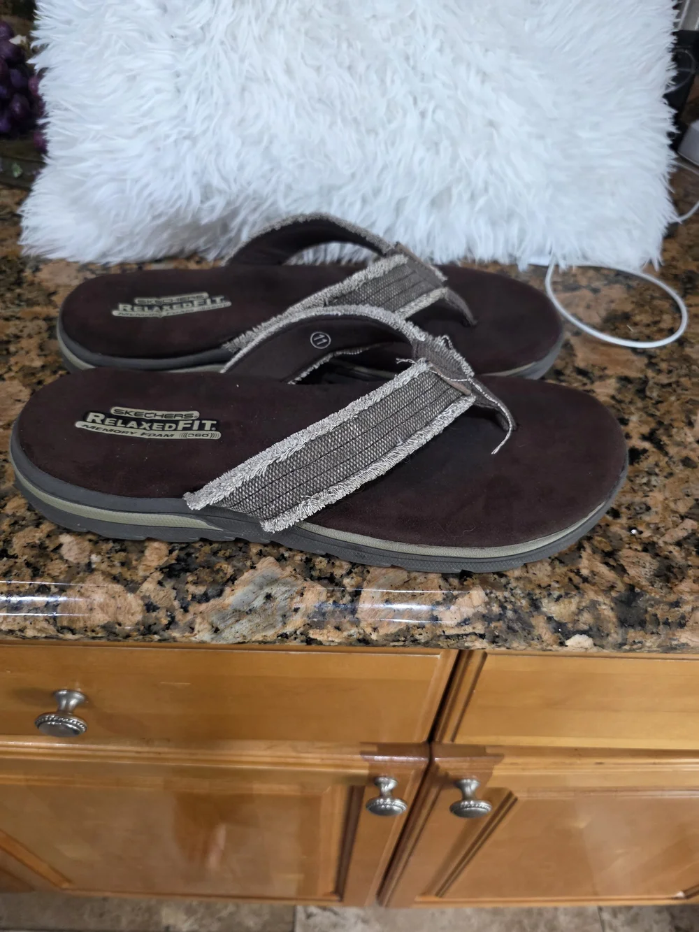 Skechers Relaxed Fit Men's Brown Flip Flop Sandals